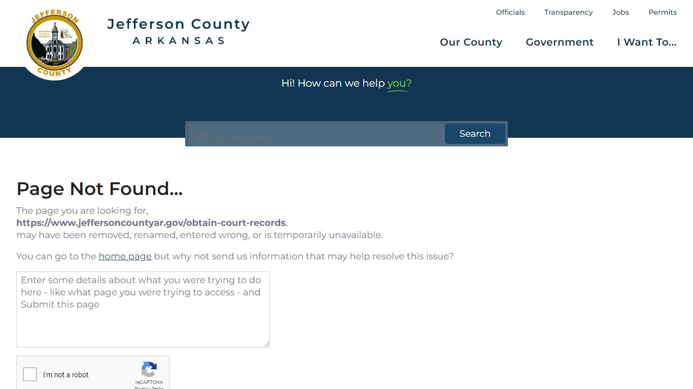 Obtain Court Records - Jefferson County, Arkansas