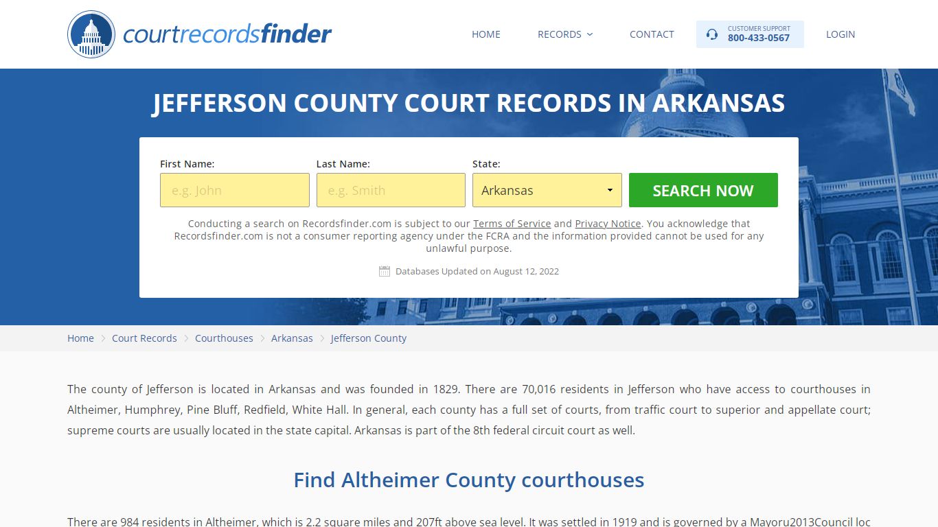 Jefferson County, AR Court Records - Find Jefferson ...